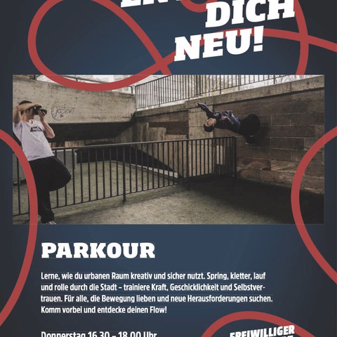 FSS SEK1 PosterA4 2025 Winter Parkour. Vergrösserte Ansicht