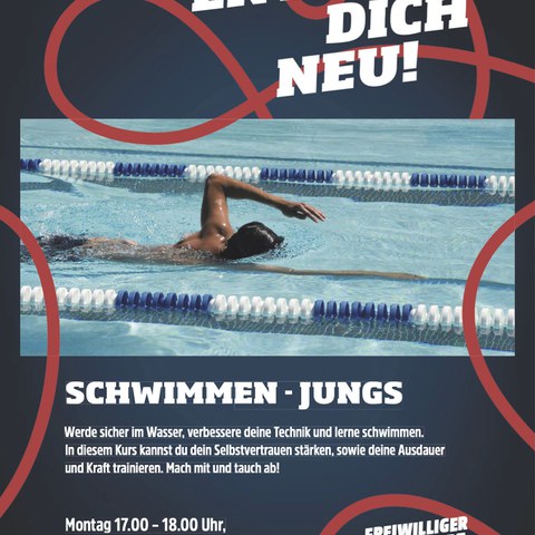 FSS SEK1 PosterA4 2025 Winter Schwimmen Jungs. Vergrösserte Ansicht