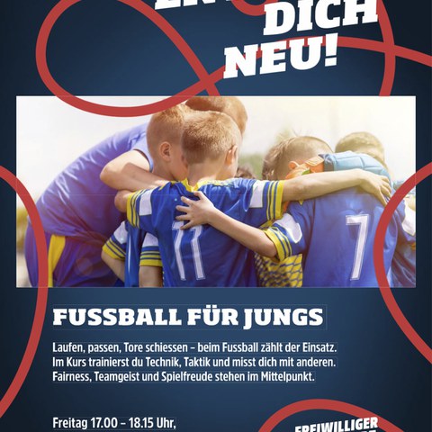 Fussball Jungs. Vergrösserte Ansicht
