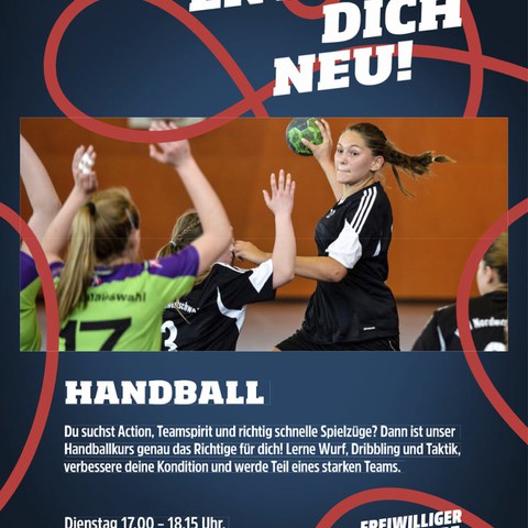 Handball. Vergrösserte Ansicht