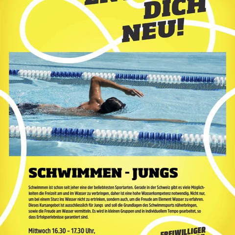 Schwimmen J. Vergrösserte Ansicht