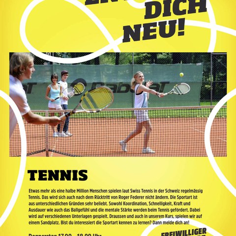 Tennis. Vergrösserte Ansicht
